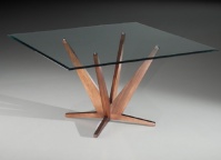 Обеденный стол со стеклянной столешницей «ТЕРМАРИН»