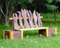 Садово-парковая скамья в стиле арт-деко Черри