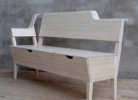 Деревянная скамья с внутренним ящиком Альбина