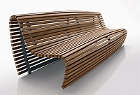 Скамейка на заказ, металлокаркас, деревянное сиденье и спинка